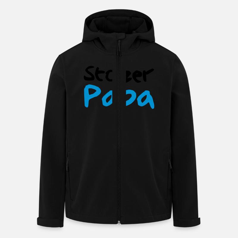 Stolzer Papa - Recycelte Männer Softshell-Jacke von Stanley/Stella - Schwarz