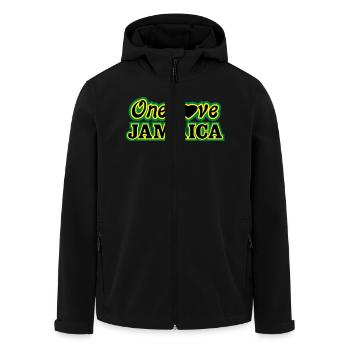 One l♥ve jamaica - Veste softshell homme en polyester recyclé Stanley/Stella - noir - Devant - AI Model Male 185 light (185cm)