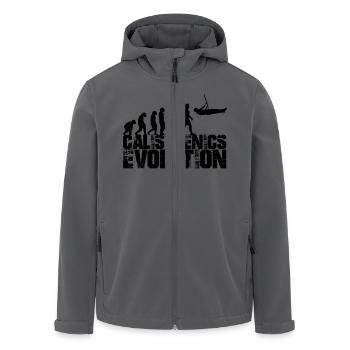 calisthenics evolution - Recycelte Männer Softshell-Jacke von Stanley/Stella - Schwarz - Vorne - AI Model Male 185 light (185cm)