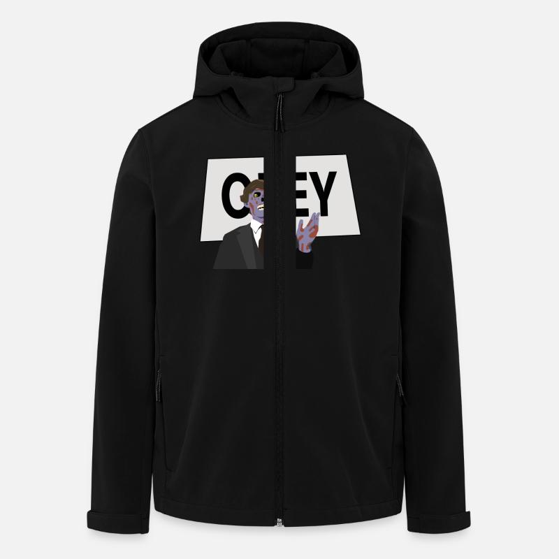 Obey - Recycelte Männer Softshell-Jacke von Stanley/Stella - Schwarz