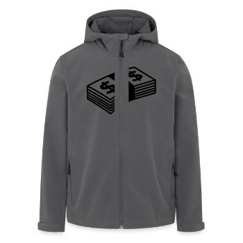 Money dollars B&W - Veste softshell homme en polyester recyclé Stanley/Stella - noir - Devant - AI Model Male 185 light (185cm)