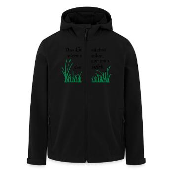 Das Gras wächst nicht schneller - Recycelte Männer Softshell-Jacke von Stanley/Stella - Schwarz - Vorne - AI Model Male 185 light (185cm)