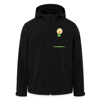 Frühling - Recycelte Männer Softshell-Jacke von Stanley/Stella - Schwarz - Vorne - AI Model Male 185 light (185cm)
