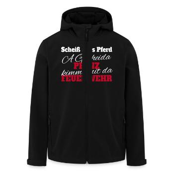 Feuerwehr Prinz - Recycelte Männer Softshell-Jacke von Stanley/Stella - Schwarz - Vorne - AI Model Male 185 light (185cm)