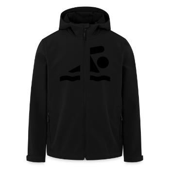 Schwimmer - Recycelte Männer Softshell-Jacke von Stanley/Stella - Schwarz - Vorne - AI Model Male 185 light (185cm)