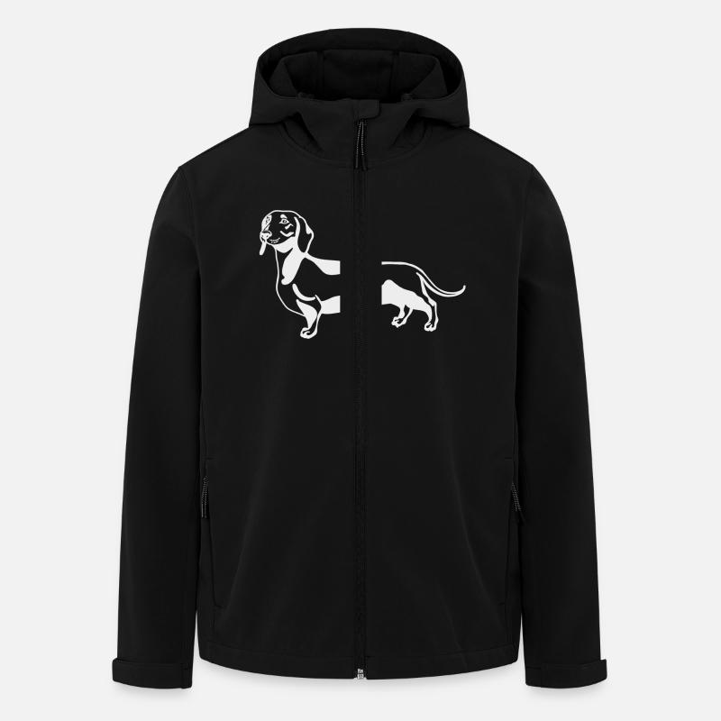 Chien saucisse - Veste softshell homme en polyester recyclé Stanley/Stella - noir