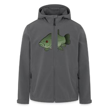 Red River: Tench - Men’s Recycled Softshell Jacket by Stanley/Stella - black - Front - AI Model Male 185 light (185cm)