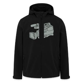 Videokamera 2 - Recycelte Männer Softshell-Jacke von Stanley/Stella - Schwarz - Vorne - AI Model Male 185 light (185cm)