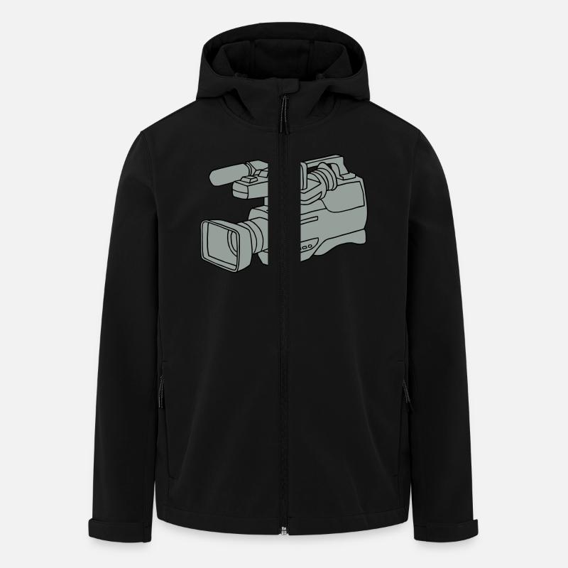 Caméra vidéo 2 - Veste softshell homme en polyester recyclé Stanley/Stella - noir