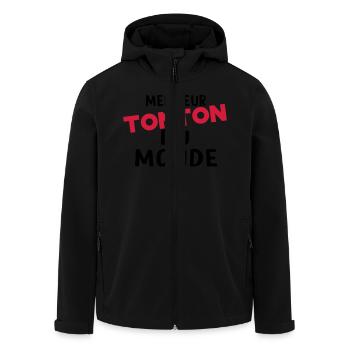 meilleur tonton dU MONDE - Veste softshell homme en polyester recyclé Stanley/Stella - noir - Devant - AI Model Male 185 light (185cm)