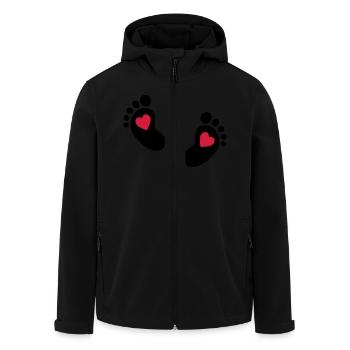 Bébé pieds - Veste softshell homme en polyester recyclé Stanley/Stella - noir - Devant - AI Model Male 185 light (185cm)