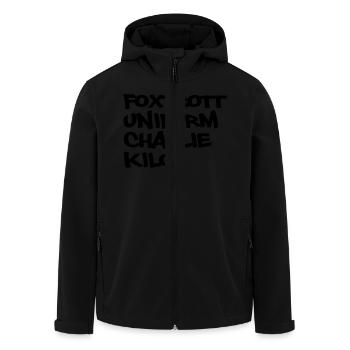 fuck Geschenk - Recycelte Männer Softshell-Jacke von Stanley/Stella - Schwarz - Vorne - AI Model Male 185 light (185cm)