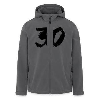 Brushed 30 - Recycelte Männer Softshell-Jacke von Stanley/Stella - Schwarz - Vorne - AI Model Male 185 light (185cm)