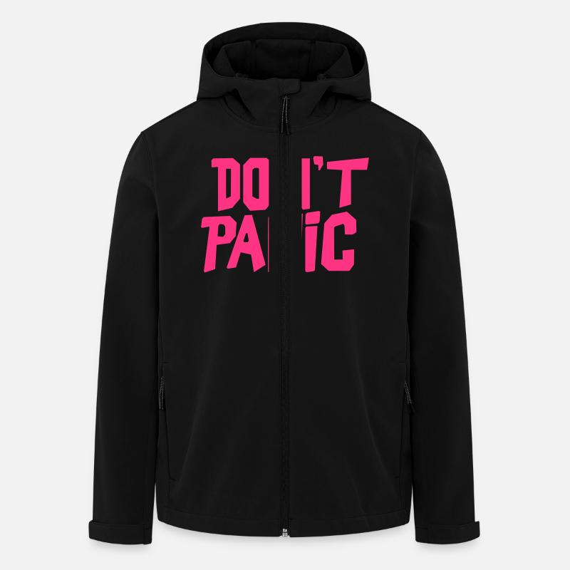 panique Dont ' - Veste softshell homme en polyester recyclé Stanley/Stella - noir