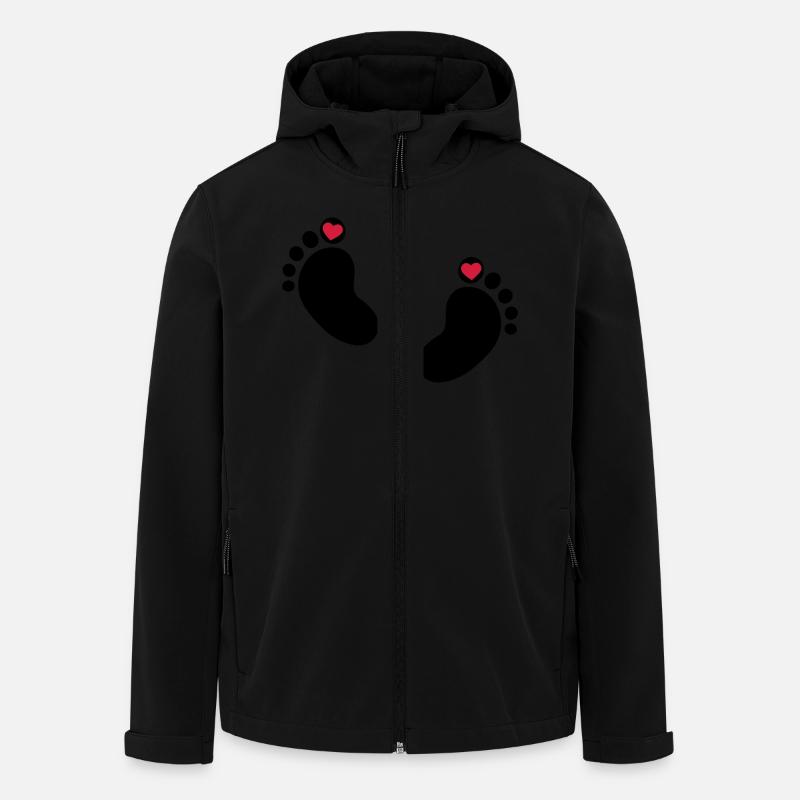Baby - Füße - Babyfüße - Recycelte Männer Softshell-Jacke von Stanley/Stella - Schwarz