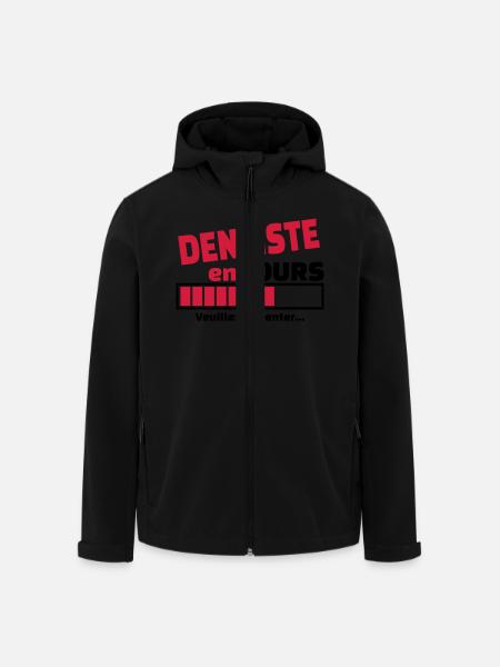 dentiste en cours - Veste softshell homme en polyester recyclé Stanley/Stella - noir