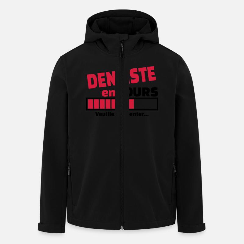 dentiste en cours - Veste softshell homme en polyester recyclé Stanley/Stella - noir