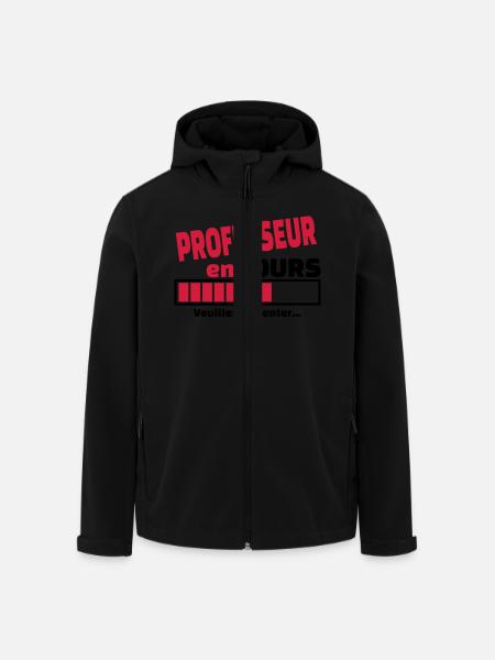 professeur en cours - Veste softshell homme en polyester recyclé Stanley/Stella - noir