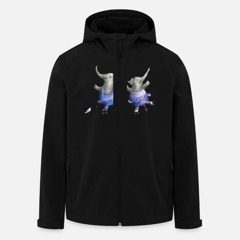 Rollschuh Elefantentanz - Recycelte Männer Softshell-Jacke von Stanley/Stella - Schwarz