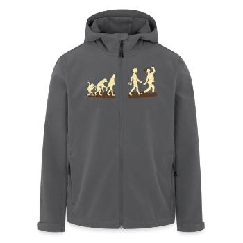 FUN - Evolution Bayer Bier - Geschenk - Bestseller - Recycelte Männer Softshell-Jacke von Stanley/Stella - Schwarz - Vorne - AI Model Male 185 light (185cm)