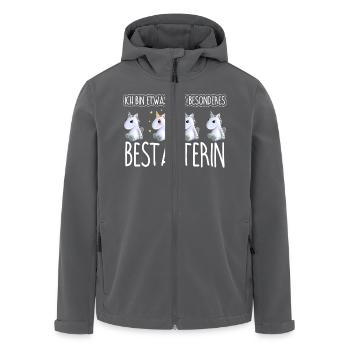 BESTATTERIN - Toll - Recycelte Männer Softshell-Jacke von Stanley/Stella - Schwarz - Vorne - AI Model Male 185 light (185cm)