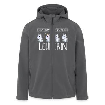 LEHRERIN - Toll - Recycelte Männer Softshell-Jacke von Stanley/Stella - Schwarz - Vorne - AI Model Male 185 light (185cm)