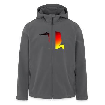 Soldat GER - Recycelte Männer Softshell-Jacke von Stanley/Stella - Schwarz - Vorne - AI Model Male 185 light (185cm)
