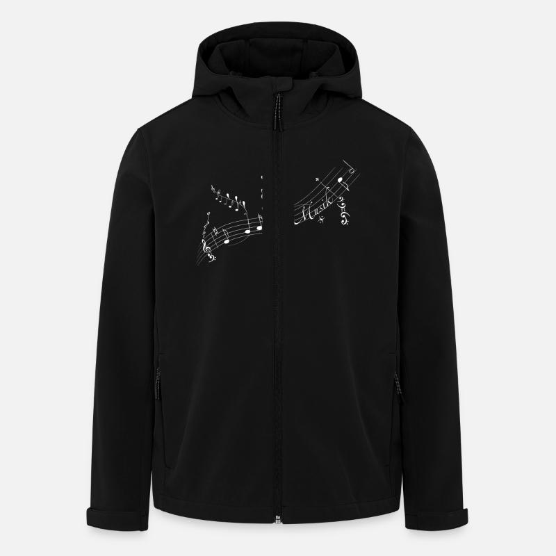 Noten weiss - Recycelte Männer Softshell-Jacke von Stanley/Stella - Schwarz