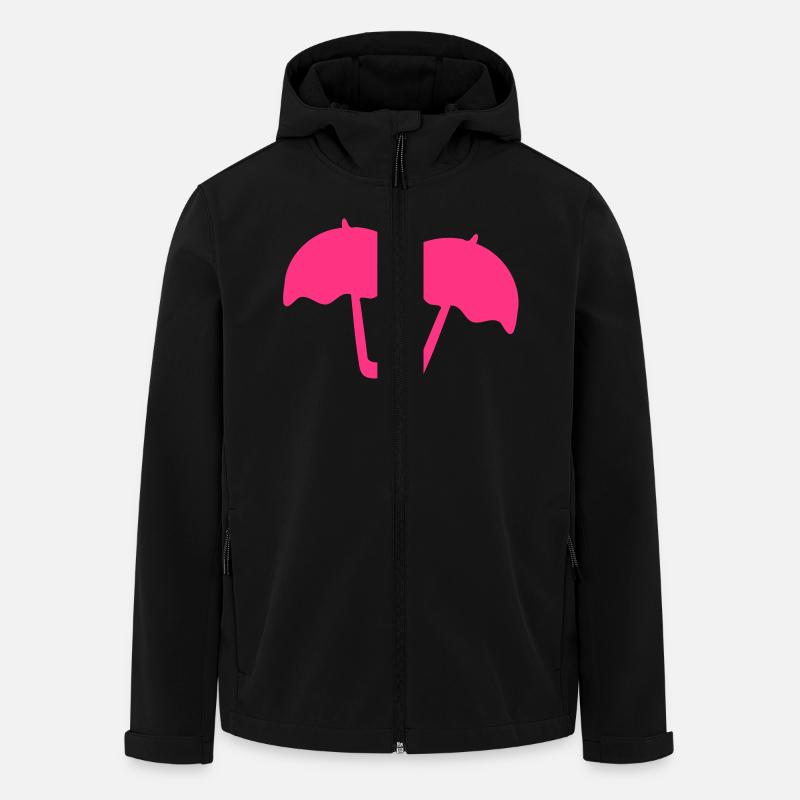 Rosa Regenschirm - Recycelte Männer Softshell-Jacke von Stanley/Stella - Schwarz