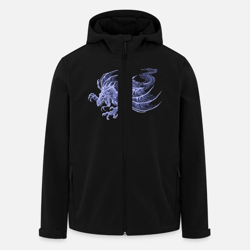 Drachengeist - Recycelte Männer Softshell-Jacke von Stanley/Stella - Schwarz