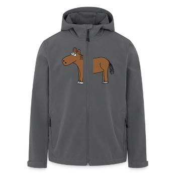 Pferde - Recycelte Männer Softshell-Jacke von Stanley/Stella - Schwarz - Vorne - AI Model Male 185 light (185cm)