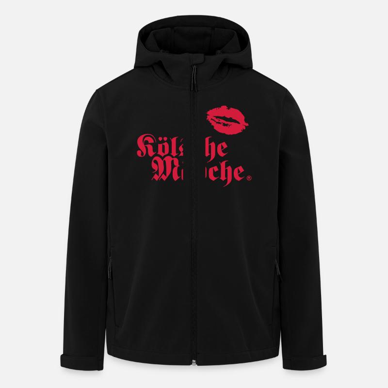 Kölsche Mädche Kiss - Cities - Recycelte Männer Softshell-Jacke von Stanley/Stella - Schwarz