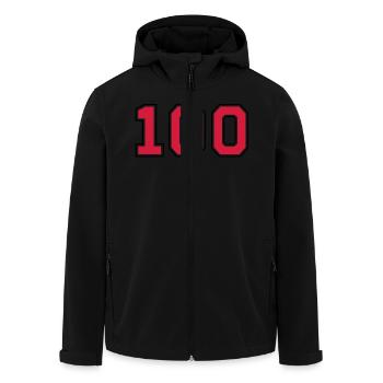 100__f2 - Recycelte Männer Softshell-Jacke von Stanley/Stella - Schwarz - Vorne - AI Model Male 185 light (185cm)