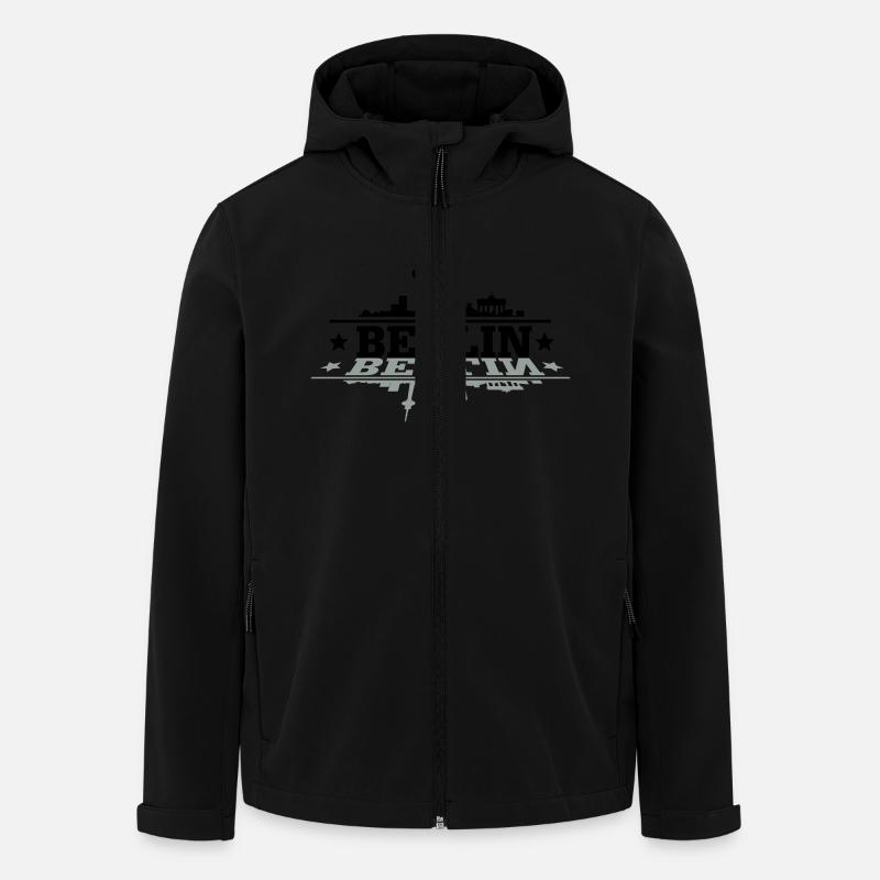 Berlin - Recycelte Männer Softshell-Jacke von Stanley/Stella - Schwarz