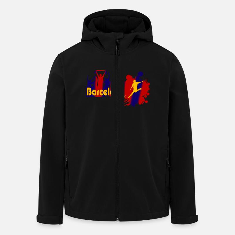 barcelona - Men’s Recycled Softshell Jacket by Stanley/Stella - black