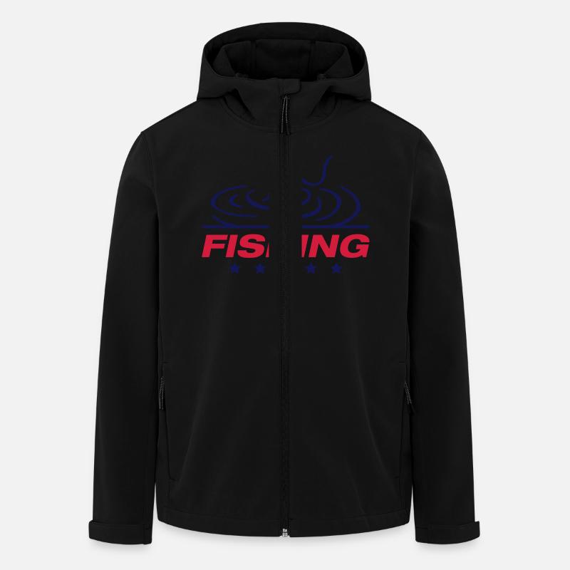 fishing_design_po2 - Recycelte Männer Softshell-Jacke von Stanley/Stella - Schwarz