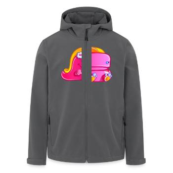 Fleurette le dinosaure - Veste softshell homme en polyester recyclé Stanley/Stella - noir - Devant - AI Model Male 185 light (185cm)