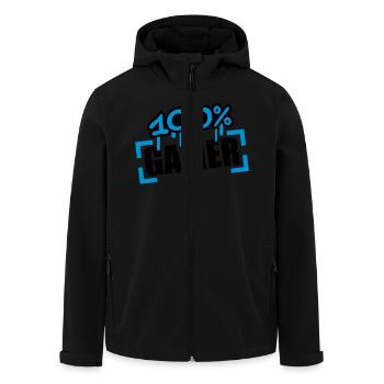 100 Procent Gamer - Recycelte Männer Softshell-Jacke von Stanley/Stella - Schwarz - Vorne - AI Model Male 185 light (185cm)