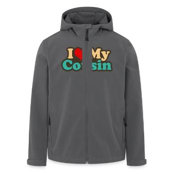i love my cousin - Men’s Recycled Softshell Jacket by Stanley/Stella - black - Front - AI Model Male 185 light (185cm)