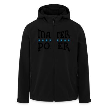 Maître de Poker - Veste softshell homme en polyester recyclé Stanley/Stella - noir - Devant - AI Model Male 185 light (185cm)