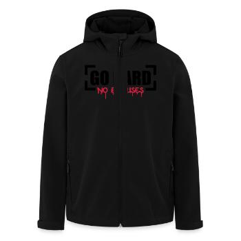 Go Hard No Excuses - Men’s Recycled Softshell Jacket by Stanley/Stella - black - Front - AI Model Male 185 light (185cm)