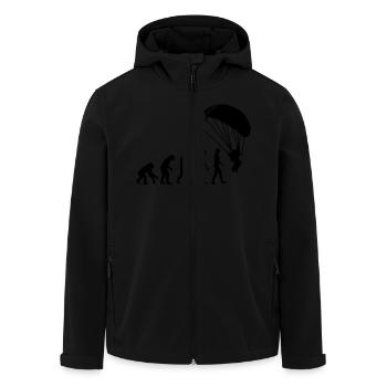 Évolution Parachutisme - Veste softshell homme en polyester recyclé Stanley/Stella - noir - Devant - AI Model Male 185 light (185cm)