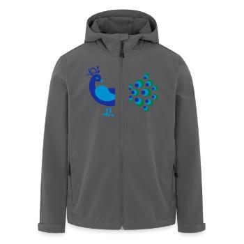 Pfau - Recycelte Männer Softshell-Jacke von Stanley/Stella - Schwarz - Vorne - AI Model Male 185 light (185cm)