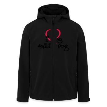 Agility dog // T-Shirts - Recycelte Männer Softshell-Jacke von Stanley/Stella - Schwarz - Vorne - AI Model Male 185 light (185cm)