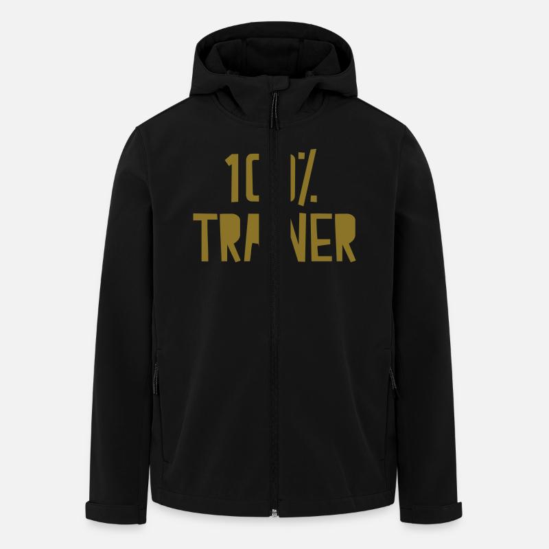Trainer - Recycelte Männer Softshell-Jacke von Stanley/Stella - Schwarz