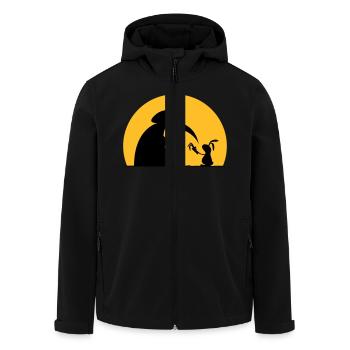 Hase Kaninchen Möhre Tod Sensenmann Karotte bunny - Recycelte Männer Softshell-Jacke von Stanley/Stella - Schwarz - Vorne - AI Model Male 185 light (185cm)