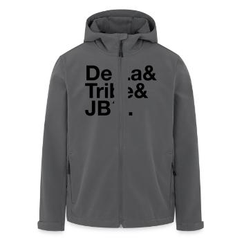 90´s Hip Hop - Recycelte Männer Softshell-Jacke von Stanley/Stella - Schwarz - Vorne - AI Model Male 185 light (185cm)