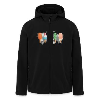 Eis am Stiel - Recycelte Männer Softshell-Jacke von Stanley/Stella - Schwarz - Vorne - AI Model Male 185 light (185cm)