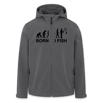 Evolution Angeln - Recycelte Männer Softshell-Jacke von Stanley/Stella - Schwarz - Vorne - AI Model Male 185 light (185cm)