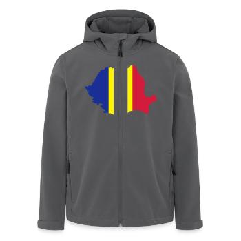 Rumänien - Recycelte Männer Softshell-Jacke von Stanley/Stella - Schwarz - Vorne - AI Model Male 185 light (185cm)